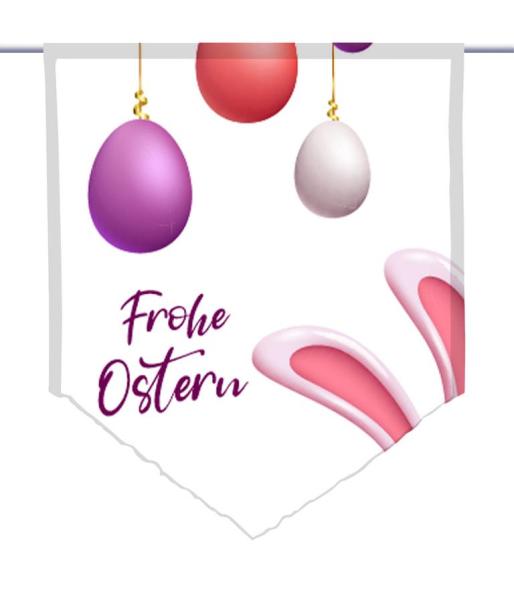 Ostern in weiß, Scheibenhänger spitz